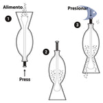 Glass Feeder 40 mm, dispensador de alimento de cristal