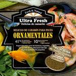 Delicias de camarón para peces ornamentales